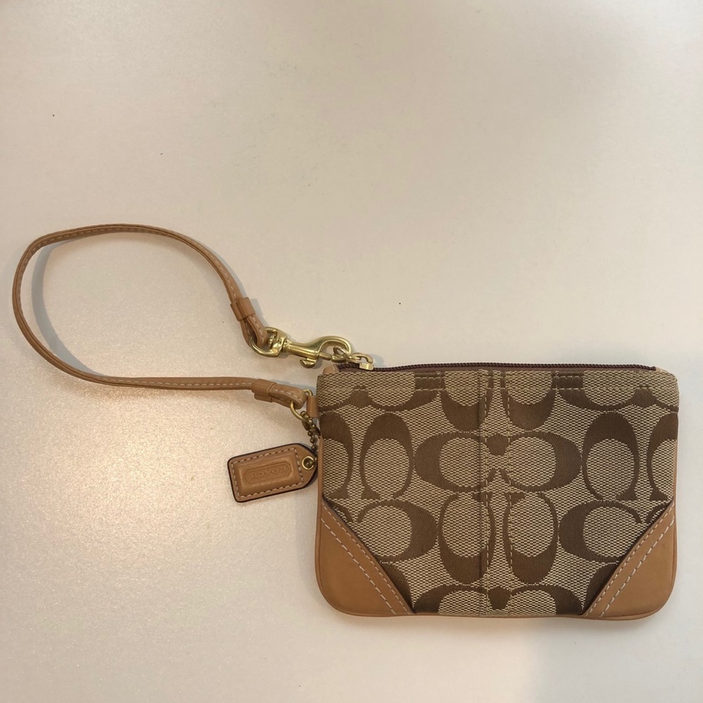 Coach Signature Logo Wristlet - Picture 2 of 3